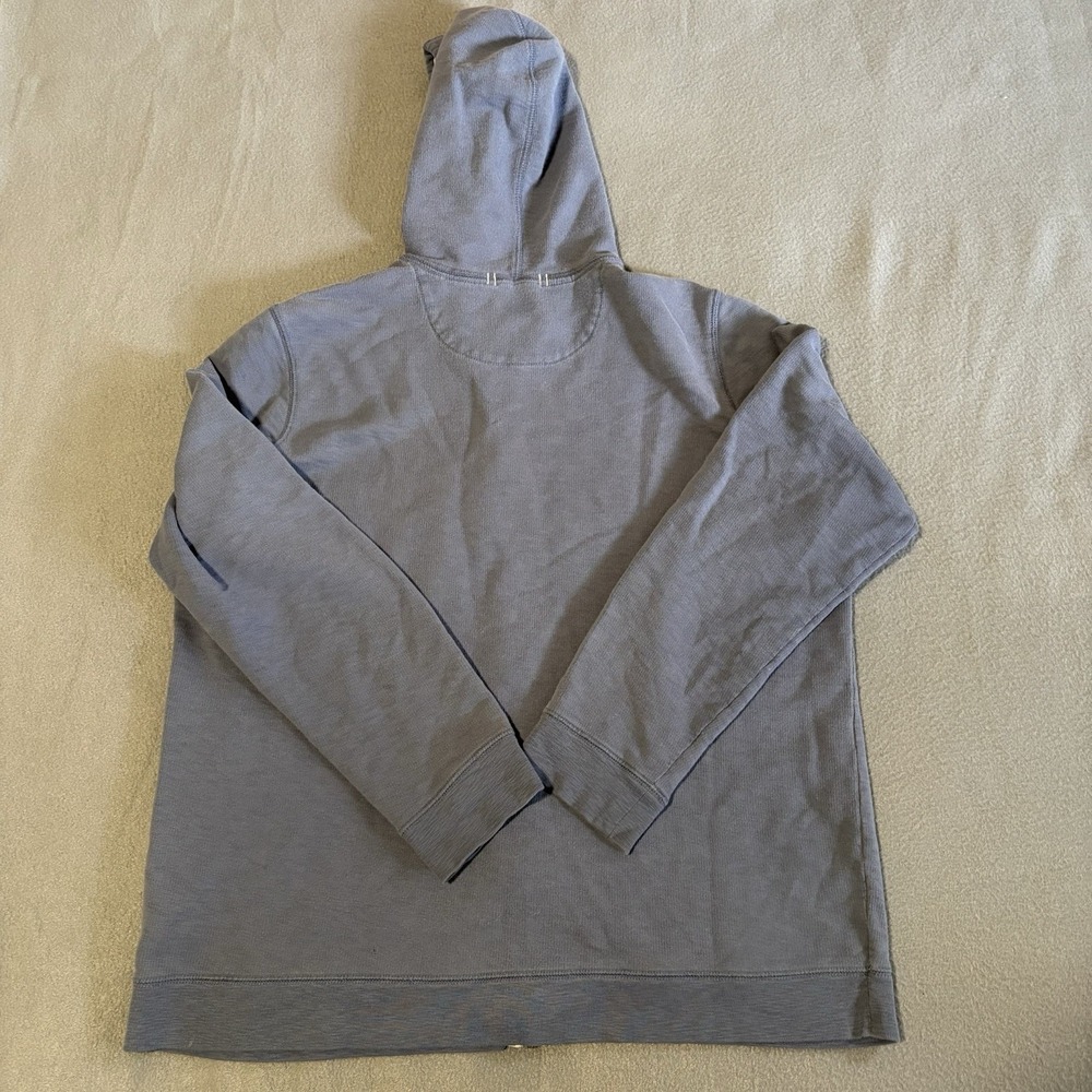 LL Bean Hoodie Mens XL Blue Full Zip 100% Organic Cotton 504211 Hiking Workwear - Picture 10 of 12